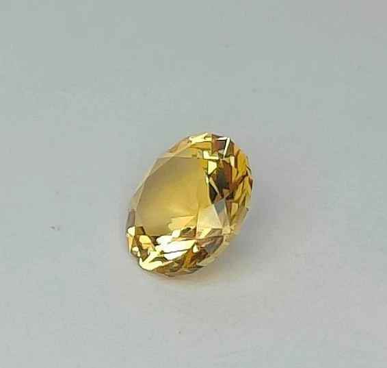 2.22ct Natural Round Cut Yellowish Citrine Loose Gemstone — view 1